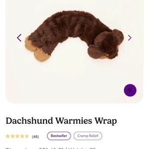 Warmies Dachshund Wrap - Brown